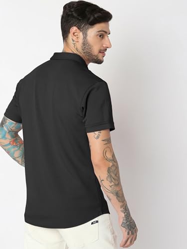 Image of Nobel Monk Men's Solid Casual Shirt |Half Sleeve | Regular Fit |Stylish Shirt for Men