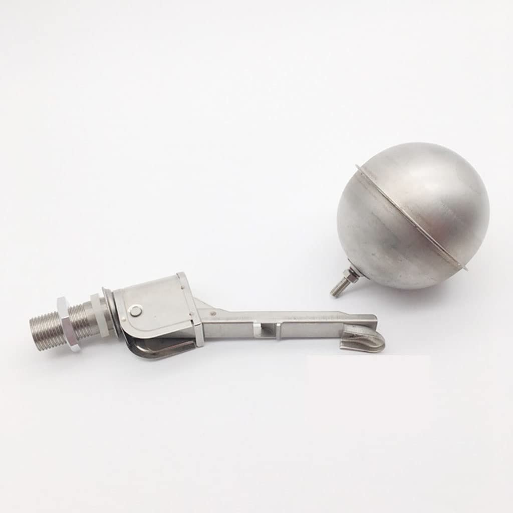 Qiufa Válvula De Flotación, Dn15 Válvula De Flotador De Bola De Acero Inoxidable 304, Válvula De Admisión De Válvulas De Flotador del Tanque De Agua, 1pcs