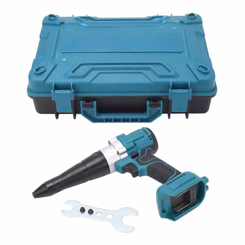 SEAFRONT Pistola Remachadora Inalámbrica, Kit de Herramientas de Remachadora Automática Eléctrica sin Escobillas de 18 V para Remaches de 3,0 Mm, 4,0 Mm y 4,8 Mm, Compatible con Baterías