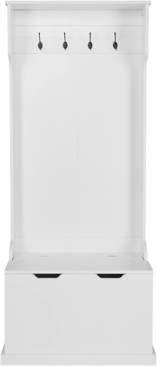 WEI WEI GLOBAL Entryway Wooden Hall Tree with Storage Bench