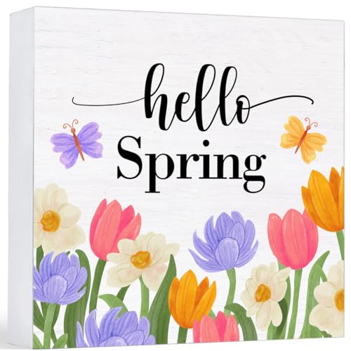 Spring Decor Hello Spring Decorations Country Home Table Desk Decor