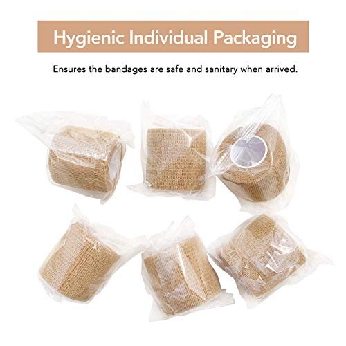 Risen ZY-BANDAGE-02 Cohesive Bandage 2 Inch X 5 Yards, 6 Rolls, Self Adherent Wrap Medical Tape thumb #6