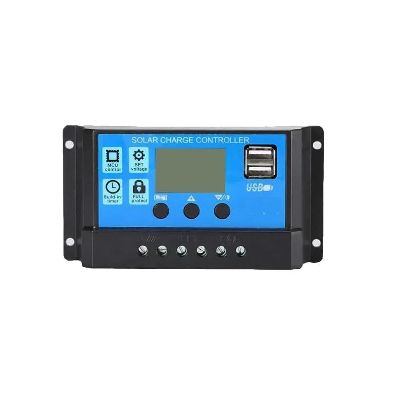 Techtonics 10A Solar Charge Controller for Solar Panel LCD Display with USB Port 12V/24V-image-43