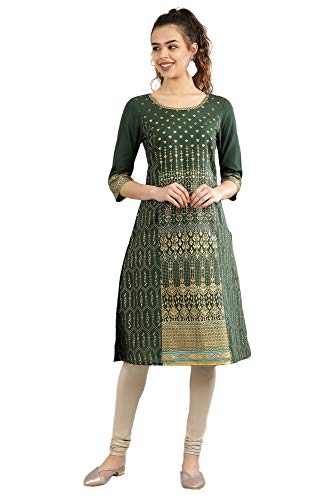 Image of Aurelia Women's Cotton Regular Fit Regular Kurta