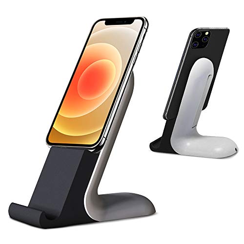 Desk Phone Stand, Universal Cell Phone Holder iPhone Stand with Charging Hole Compatible with iPhone 11 Pro Xs Max Xr X 8 Samsung Galaxy Note & All Smart Mobile Phones