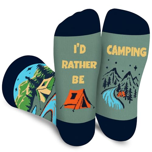 AGRIMONY Lustige Socken Herren - I'D RATHER BE Bunte Socken Männer Jungen Witzige Geschenke Weihnachten Ostern Geschenkideen