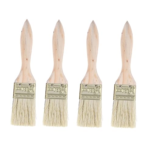 HAPINARY 24pezzi Pennello Per Vernice in Legno Pennello Di Setole Per Artisti Per Pittura Senza Lanugine Impugnatura Ergonomica Per Mobili e Pareti