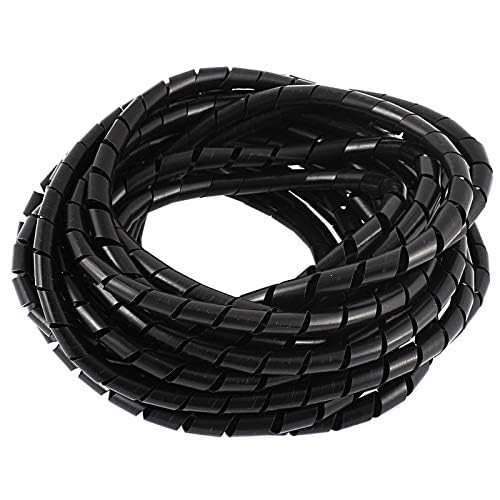 12mmX25 Mtr Black Cable Protector Sleeve Spiral Wire Sleeve Cable Wrap Polyethylene for Robotics Machinery and 3D Printer CNC Machine Computer PC TV or Electric Wires Used Commercial (Black 25mtr)-image-17
