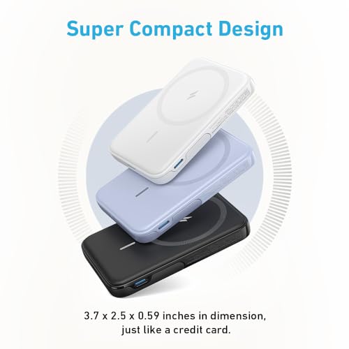 Anker 322 Magnetic Wireless Power Bank (MagGo), 5,000 mAh, with 12W USB C Output, with Mobile Stand, Compatible with iPhone15/15+/15 pro/15 pro max/ 14/13/12 & Android Series - White - Image 6