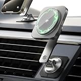 ESR for Qi2 15W MagSafe Car Mount Charger, Qi2-Certified Universal Dashboard/Tesla MagSafe Car Charger, Magnetic Wireless Car Charger, Adjustable Car Phone Holder for iPhone 16/15/14/13/12, S25, Grey