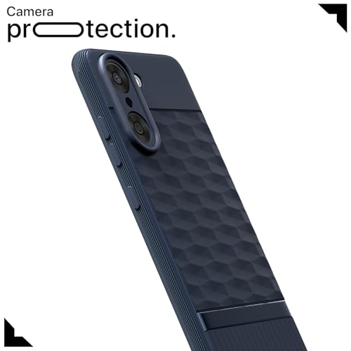 Image of Pikkme Back Cover for OnePlus Nord CE 5 5G Soft Grip 3D Hexa Cube Texture Silicone Bumper Case (Blue)