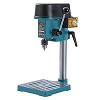 KATSU Mini-Tischbohrständer 100W mit voll Einstellbarer Geschwindigkeit und 6-mm-Bohrfutter, Säulenbohrmaschine für Holz, Metall und Kunststoff