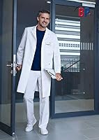 BP Med Trousers 1359-558-21 Herrenhose - Bundfalten - 65% Polyester, 35% Baumwolle - Normale Passform - Größe: 64n - Farbe: weiß – Ansicht 3