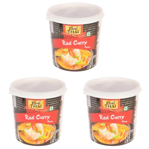 Image of Real THAI Original Thai Cuisine Red Curry Paste, 35.27 oz ℮ 1 Kg (Pack of 3)