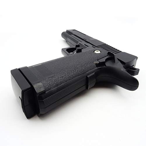 Softair Pistole Metall/ABS Rayline RV306 (Manuell Federdruck), Nachbau im Maßstab 1:1, Länge: 23cm, Gewicht: 400g, Kaliber: 6mm, Farbe: Schwarz - (unter 0,5 Joule - ab 14 Jahre)