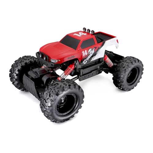 Maisto Tech RC Coche teledirigido 4x4, Rock Crawler, Ruedas gigantes con tacos, 2.4 GH.z, 6 direcciones, 35 m, Todoterreno, USB, Radiocontrol niño, Control remoto, +8 años (78018)