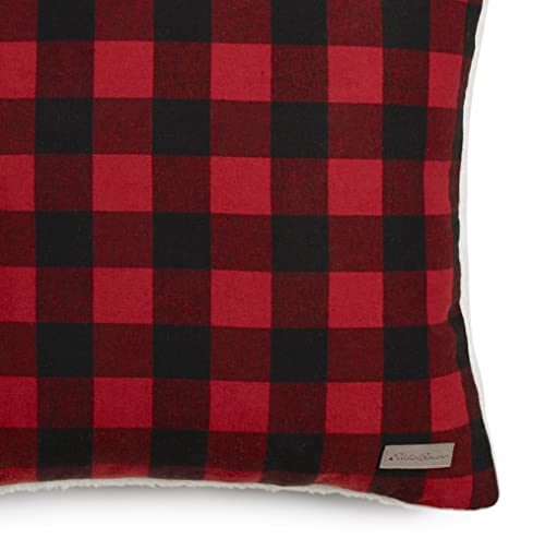 Image of Eddie Bauer Home Throw Pillow with Zipper Closure, Perfect Luxurious Bedding Set for Bed or Sofa, 20 inch x 20 inch, Cabin Plaid Red
