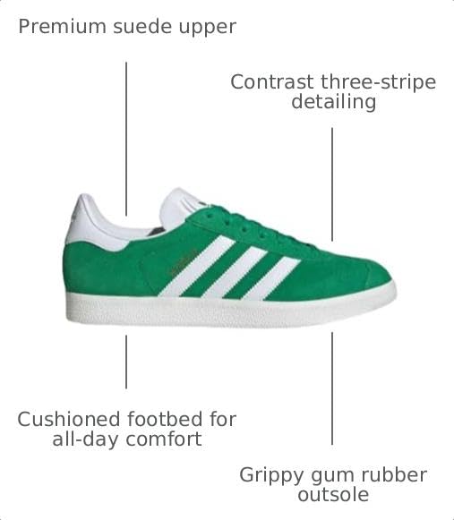 Image of adidas Men's Gazelle Green /Footwear-Core White (IG2092) - 11