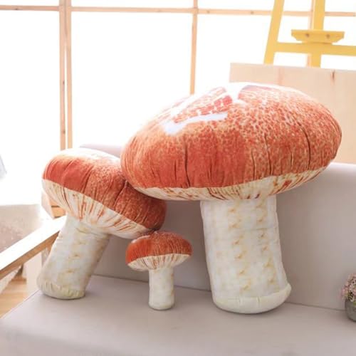 EHOTONG Creative 3D Mushroom Throw Pillows Funny Food Pillow Plush Toys, 15"