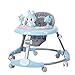 Taille Réglable Marchettes pour Bébé pour Les Garçons Et Les Filles, Anti-Rollover Pliant Enfant en Bas Âge Walker pour Bébé 6-18Months, Easy Clean Plate/Mute Roue,Bleu
