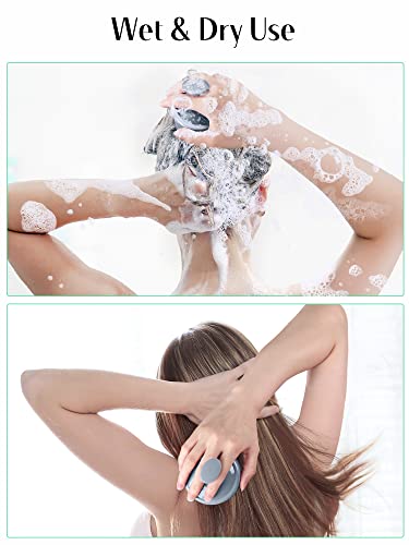 image for HEETA Scalp Massager Hair Growth, Soft Silicone Scalp Scrubber Shampoo