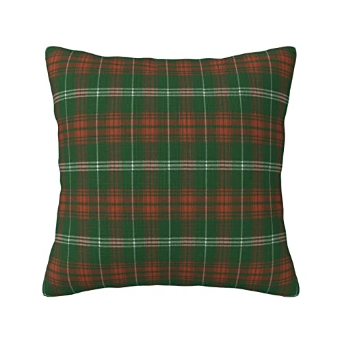 Duke Of Rothesay Hunting Original Scottish Tartan européen, classique en lin, taie d'oreiller à carreaux pour canapé, taie d'oreiller 45 x 45 cm.