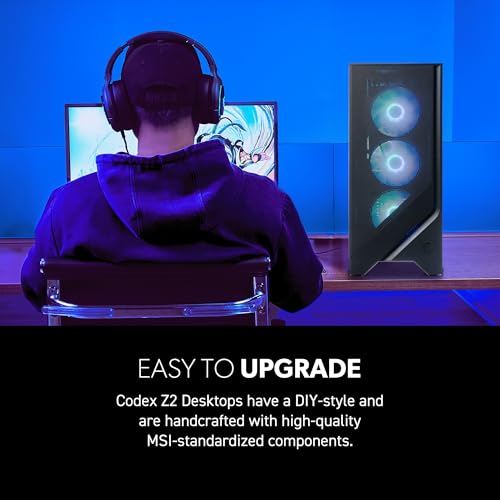 Image of msi Codex Z2 Gaming Desktop: AMD Ryzen R7-8700F, NVIDIA GeForce RTX 5060Ti, 16GB DDR5, 1TB M.2 NVMe SSD, USB Type-C, VR-Ready, Windows 11 Home: A8NVM-671US