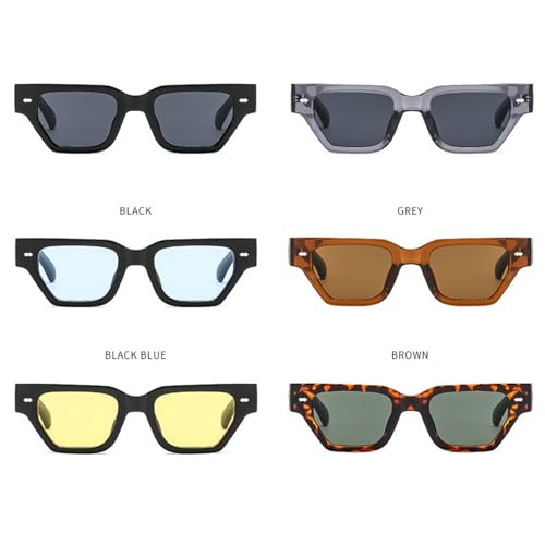 Rectangle Sunglasses for Women Retro Trendy Y2K Square black Shades punk Men Trending Gradient Sun Glasses3