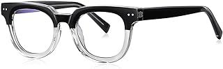 Acetate Anti Blue Light Glasses Frame Retro Korean Style TR90 Eyeglasses Blue-ray Blocking Leopard Black Clear Eyewears