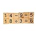 Vos Risus 100 PCS Wood Scrabble Tiles Numbers and Symbols for Crafts - DIY Wood Gift Decoration-Child Education Mathematical Calculation