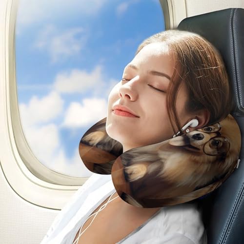 Almohada de viaje de espuma viscoelástica U con cremallera miniatura 3