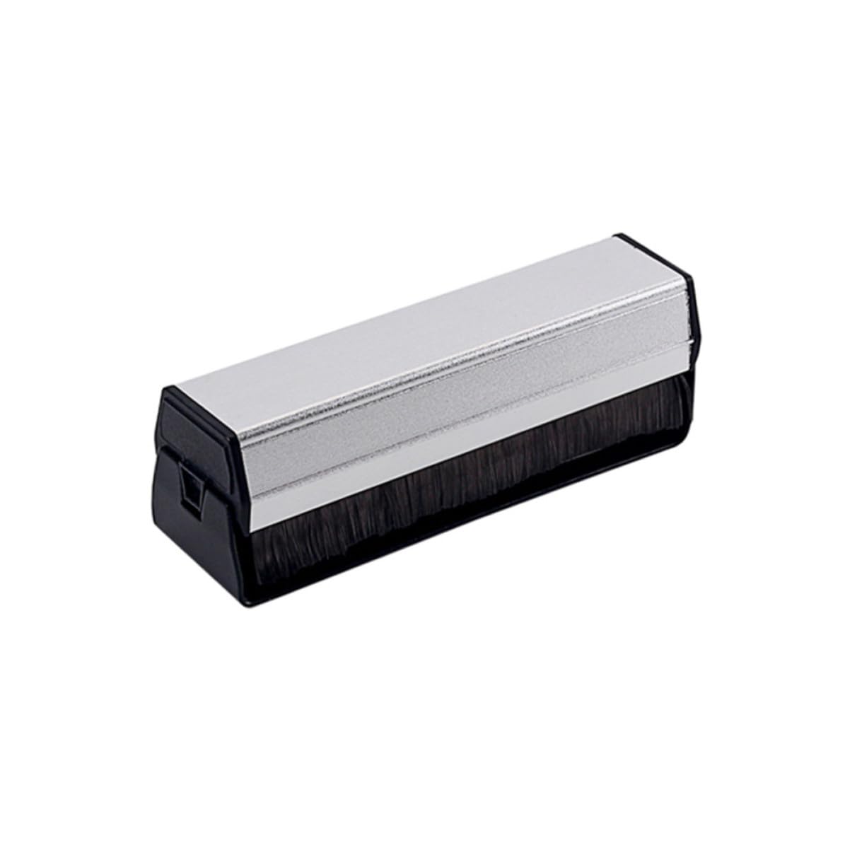 Cepillo de Limpieza y Aleación de Aluminio para Discos de Vinilo Diseño Dos en Uno Negro Orificio para Colgar para Tocadiscos