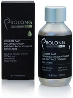 Prolong Lash Eyelash Extension Shampoo - Foaming Cleanser Concentrate for Eyelash Extensions - Removes Makeup & Debris - Paraben & Sulphate Free, Salon & Home Use - 100 ml