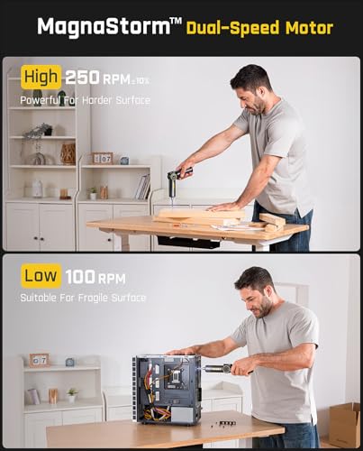 Fanttik S1 APEX Electric Screwdriver, Pivot Handle Screwdriver, Max 7N.m High Torque, 2 Speed Options, 1/4''Hex, Screen Interaction, Tech Tool for DIY Enthusiasts-Deluxe Edition