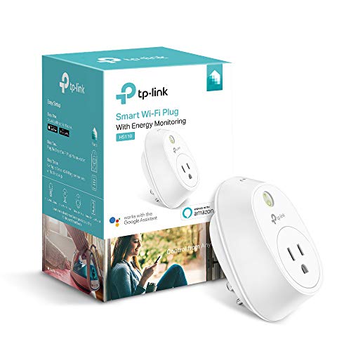 Kasa Smart WiFi Plug w/Energy Monitoring by TP-Link - Reliable WiFi Connection, No Hub Required, Works with Alexa Echo & Google Assistant (HS110),White #1