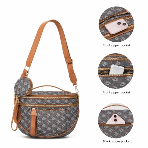 Image of Makes Checkered Crossbody Bag Bum Bag for Women with Pouch