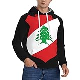 Photo Gallery felpa con cappuccio con motivo repubblica libanese emblema nazionale uomo, stile streetwear, felpa in morbido cotone misto, con ampia tasca frontale Photo Gallery felpa con cappuccio con motivo repubblica libanese emblema nazionale uomo, stile streetwear, felpa in morbido cotone misto, con ampia tasca frontale