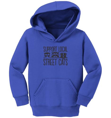Tcombo Support Local Street Cats - Racoon Toddler/Youth Fleece Hoodie