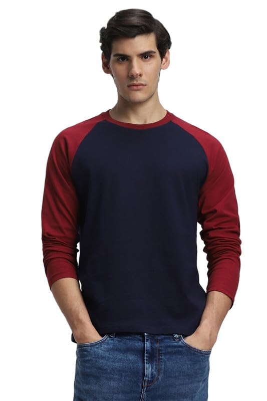 Image of Dennis Lingo Men's Cotton Crew Neck Tshirt, Regular Fit Long Sleeve