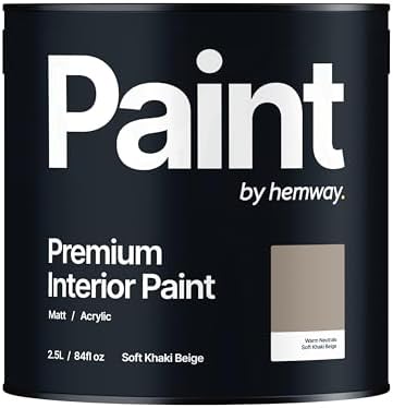 Hemway Sunset Pink - 2.5 Litre - Paint Premium Interior Indoor Matt British-Made Eco Acrylic Emulsion - Matt Finish, Low VOC, Interior Wall, Ceiling, Kitchen, Bathroom, Bedroom & Door