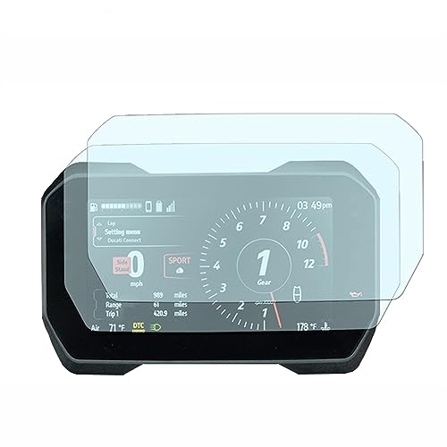 Film écran tableau bord Ducati Streetfighter V4 2020 compteur vitesse moto