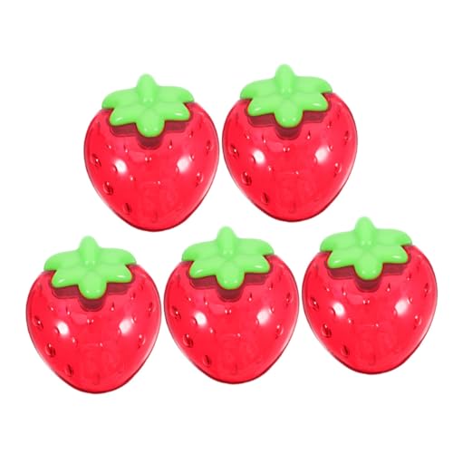 KOMBIUDA 5 Cajas Caja de dulces de fresa caja para joyas caja transparente decoración colgante de fresa decoración de cumpleaños de fresa cajas de golosinas para shower cajas de fiesta