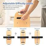 Balance Board for Adult with Adjustable Stoppers: 3 Modes Wobble Board with Roller Exercise Balancing Stability Trainer for Improve Balance Non Slip Surface - Image 2