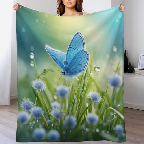 Couverture papillon flannel douce grande taille housse de chaise - 2