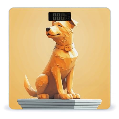 Báscula digital para baño con diseño escultura de perro