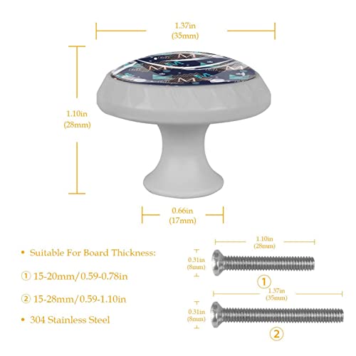 Boutons fluorescents M pour commode et placard x4 - 6