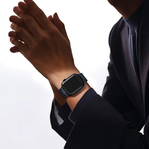 Image of EPULY Metal Band Compatible with Apple Watch Bands for Men 49mm 46mm 45mm 44mm 42mm 41mm 40mm 38mm, Business Stainless Steel Strap for iWatch Bands Series 11 10 9 8 7 6 5 4 3 2 1, SE3 2 1, Ultra3 2 1