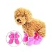 STAR-TOP Portable Little Pet Dog Puppy Rain Boots Candy Colors Snow Waterproof Rubber Shoes Booties (Small Pink)