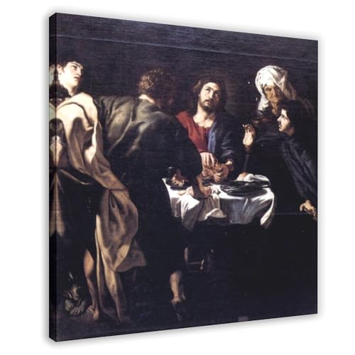 Impression sur toile Le Souper à Emmaüs Rubens : le cadeau d'art parfait de 50x50 cm