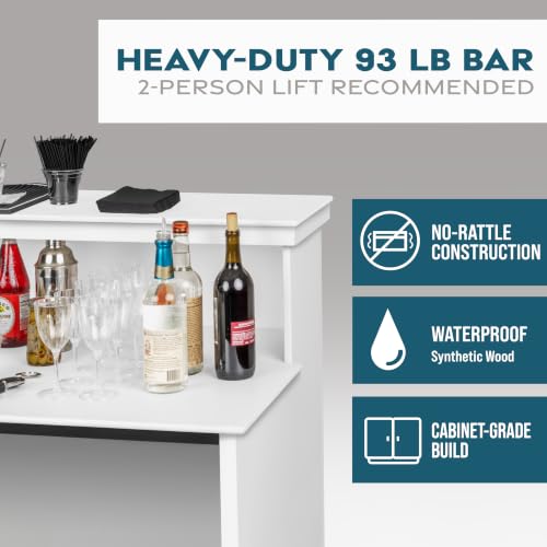 Image of GoBar Elite Heavy-Duty Portable Bar Table - White or Black